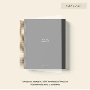 The Dailee 2026 Planner with Flex Cover Gold Spiral